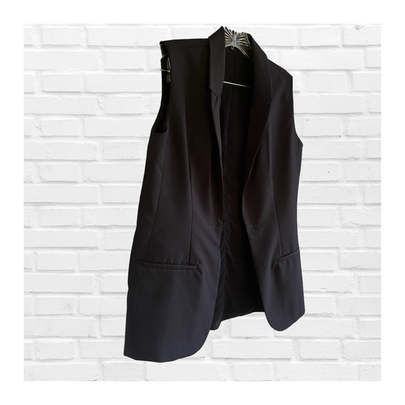 Vintage EP The Essence Collection Black Fitted Vest Women’s Size Medium - Picture 3 of 6